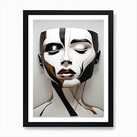 Abstract Portrait Of A Woman 3 Art Print