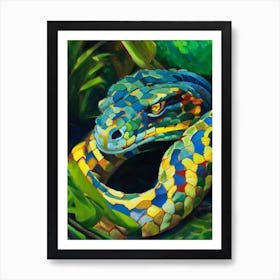 Sumatran Pit Viper Snake Painting Art Print