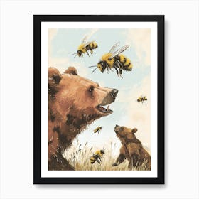 Mason Bee Storybook Illustrations 5 Art Print