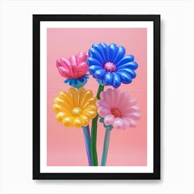 Dreamy Inflatable Flowers Cornflower 1 Art Print