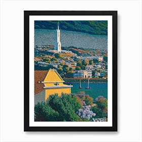 Vallejo, City Us  Pointillism Art Print