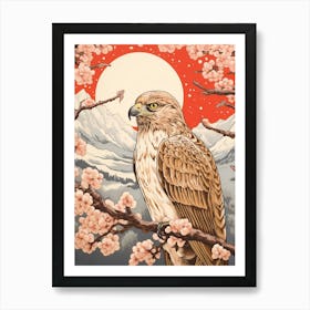 Bird Illustration Red Tailed Hawk 1 Art Print