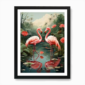 Flamingo Fun 7 Art Print