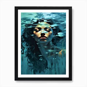 In Water - Underwater Woman Art Print