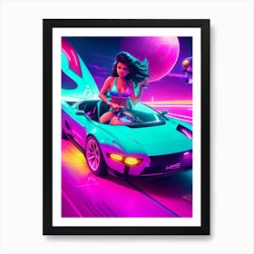 Selena Gomez AI Art 2 Art Print