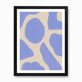 Blue And Beige Shapes Art Print