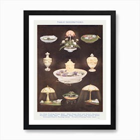 Table Decorations Cut Glass Floating Art Print