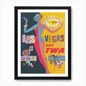 Las Vegas Casino Retro Vintage Travel Poster Art Print