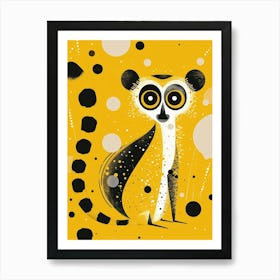 Yellow Lemur 3 Art Print