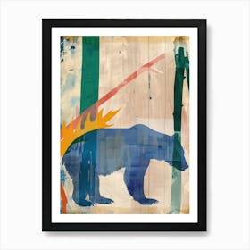 Bear 3 Cut Out Collage Art Print