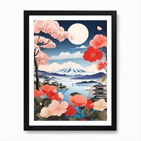 Japanese Flower Painting Art Print