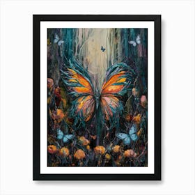 Surrealism Classical Butterfly Painting IV Art Print