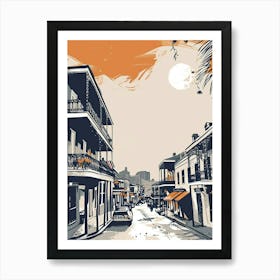 Bourbon Street Retro Lithograph 3 Poster