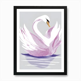 Swan watercolor Art Print