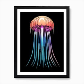 Comb Jellyfish Pop Art Style 2 Art Print