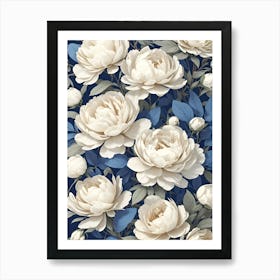 White Peonies 2 Art Print