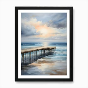 Sunset At The Pier Art Print