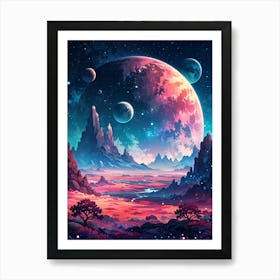 Space Landscape 3 Art Print