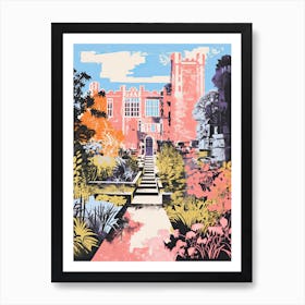 Nymans Gardens Abstract Riso Style 3 Art Print