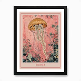 Floral Animal Painting Jellyfish 1 Poster Art Print