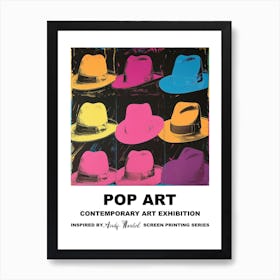 Poster Hats Pop Art 1 Art Print
