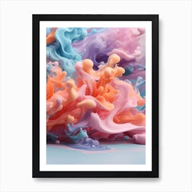 Abstract Splash Of Colors Art Print