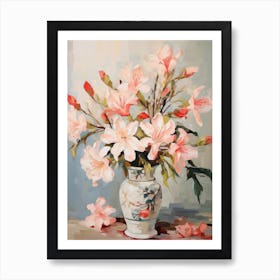 Azalea Flower Still Life Painting 3 Dreamy Art Print