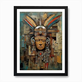 Tribal Kaleidoscope: Fusion of Colors in Indigenous Craftsmanship Art Print