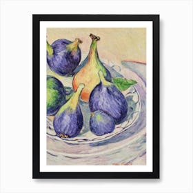 Fig Vintage Sketch Fruit Art Print