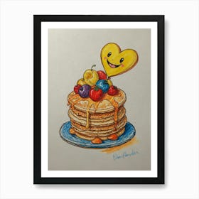 Happy Pancakes Art Print