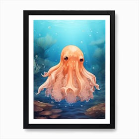 Dumbo Octopus Illustration 5 Art Print