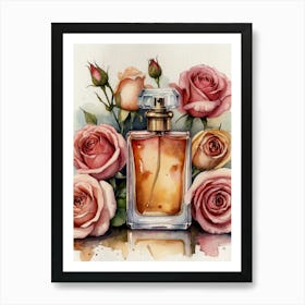 Roses And Perfume Art Print