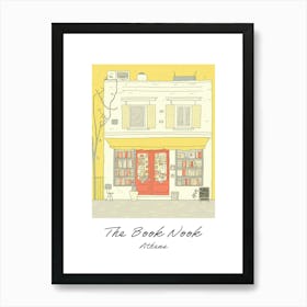 Athens The Book Nook Pastel Colours 2 Poster Art Print
