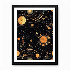 Cosmos Space Elements Celestial 4 Art Print