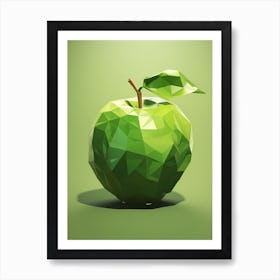 Low Poly Apple 7 Art Print