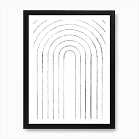 Minimalist arch, aesthetic line art Art Print