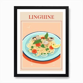 Linguine Italian Pasta Poster Art Print