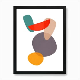 Colorful abstract shapes 4 Art Print