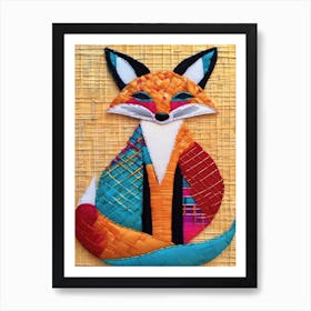 Fox Quilt Art Print