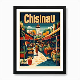 Aihrgdesign A 1970s Inspired Travel Poster For Chisinau 1 Art Print