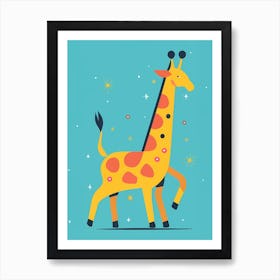 Giraffe Dancing 2 Art Print