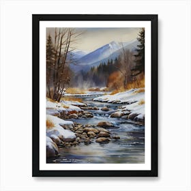 River In Winter.5 Art Print