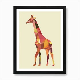 Geometric Giraffe 3 Art Print