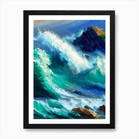 Crashing Waves Landscapes Waterscape Impressionism 2 Art Print