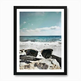 Sunglasses On The Beach 1 Art Print