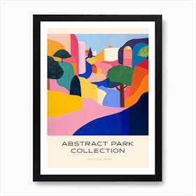 Abstract Park Collection Poster Montjuc Park Barcelona 2 Art Print