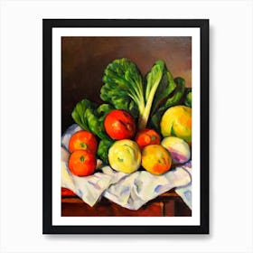 Bok Choy Cezanne Style vegetable Art Print