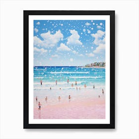 An Oil Painting Of Pink Sands Beach, Harbour Island 1 Art Print