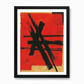 Red And Black 3 Art Print