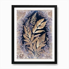 Pattern Poster Blue Star Fern Art Print 1 Art Print